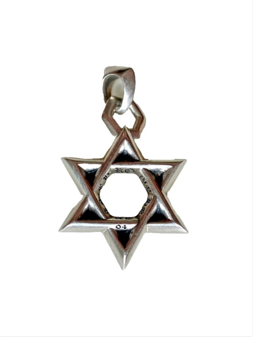 Chrome Hearts Sterling Silver Star of David 1.5"